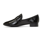 Repetto Black Wrinkled Patent Maestro Loafers