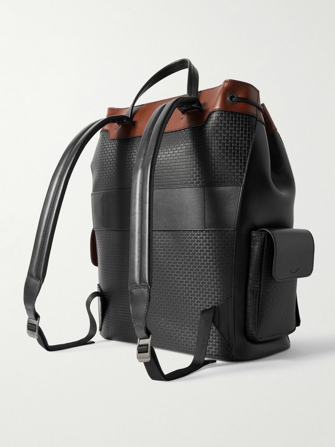 Serapian - Large Logo-Embossed Coated-Canvas and Leather Backpack