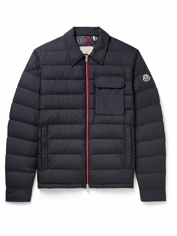 Photo: Moncler - Fazzon Logo-Appliquéd Quilted Shell Down Jacket - Blue