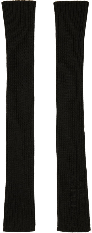 Photo: Rick Owens Green Porterville Ribbed Arm Warmers