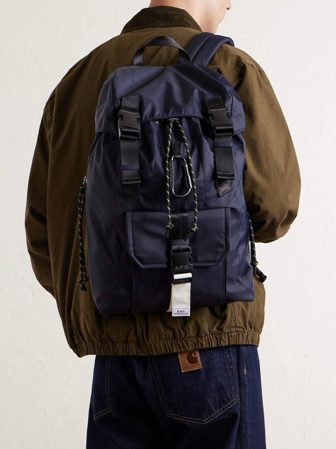 A.P.C. - Logo-Print Rip-Stop Shell Backpack