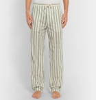 Oliver Spencer Loungewear - Striped Organic Cotton Pyjama Trousers - Green