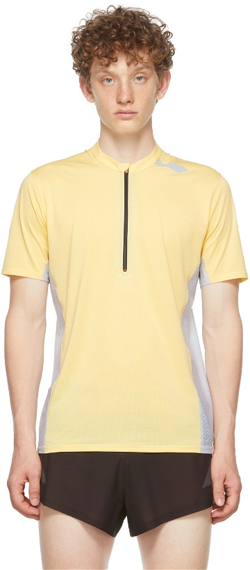 Photo: Soar Running Yellow Half-Zip T-Shirt