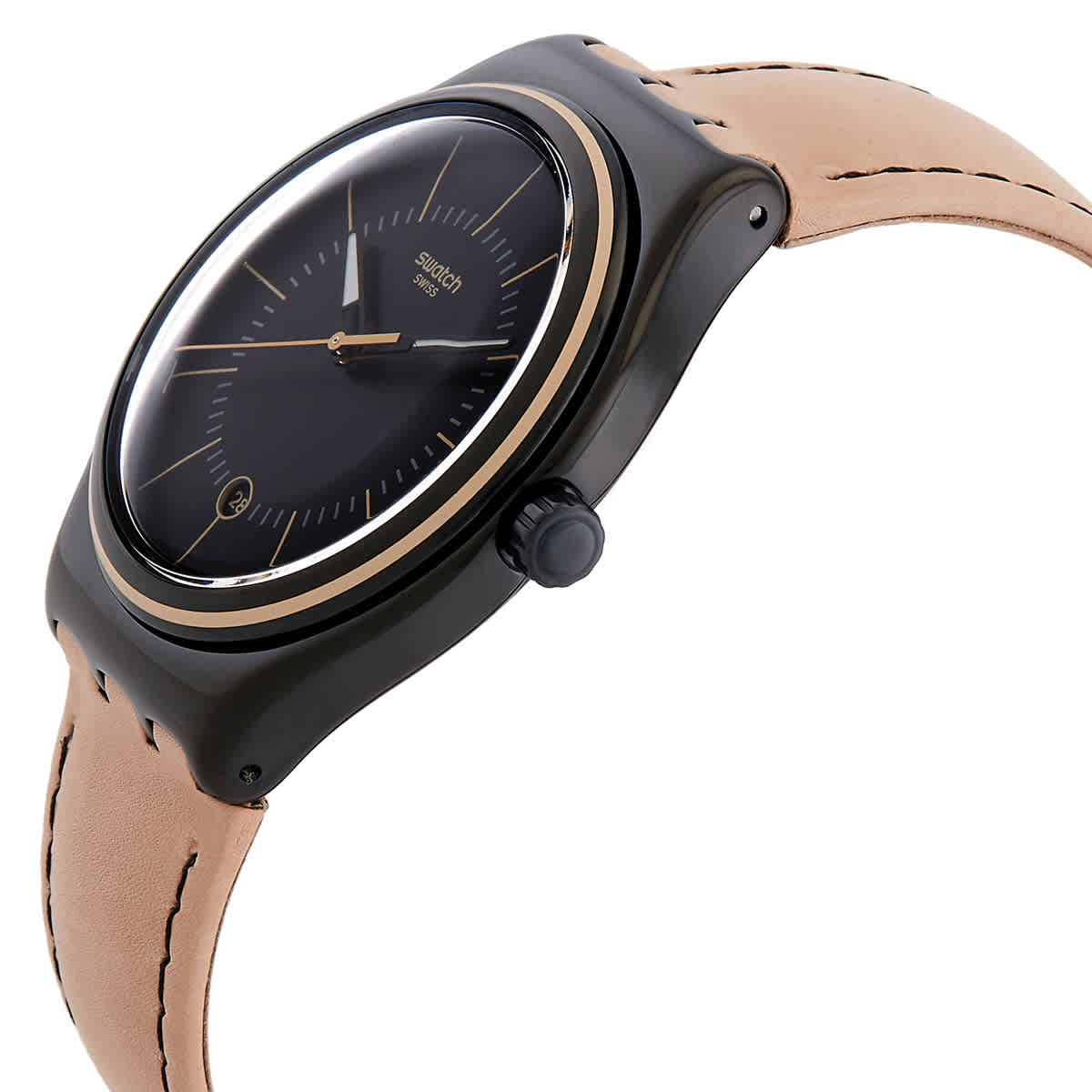 Swatch Sand Storm III Quartz Black Dial Watch YWB400