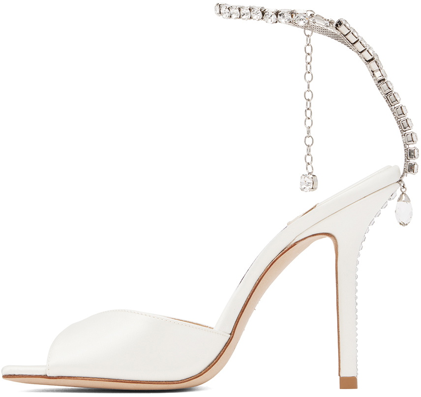 Jimmy Choo White Saeda 100 Heeled Sandals