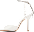 Jimmy Choo White Saeda 100 Heeled Sandals