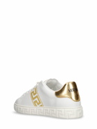 VERSACE - Faux Leather Logo Sneakers