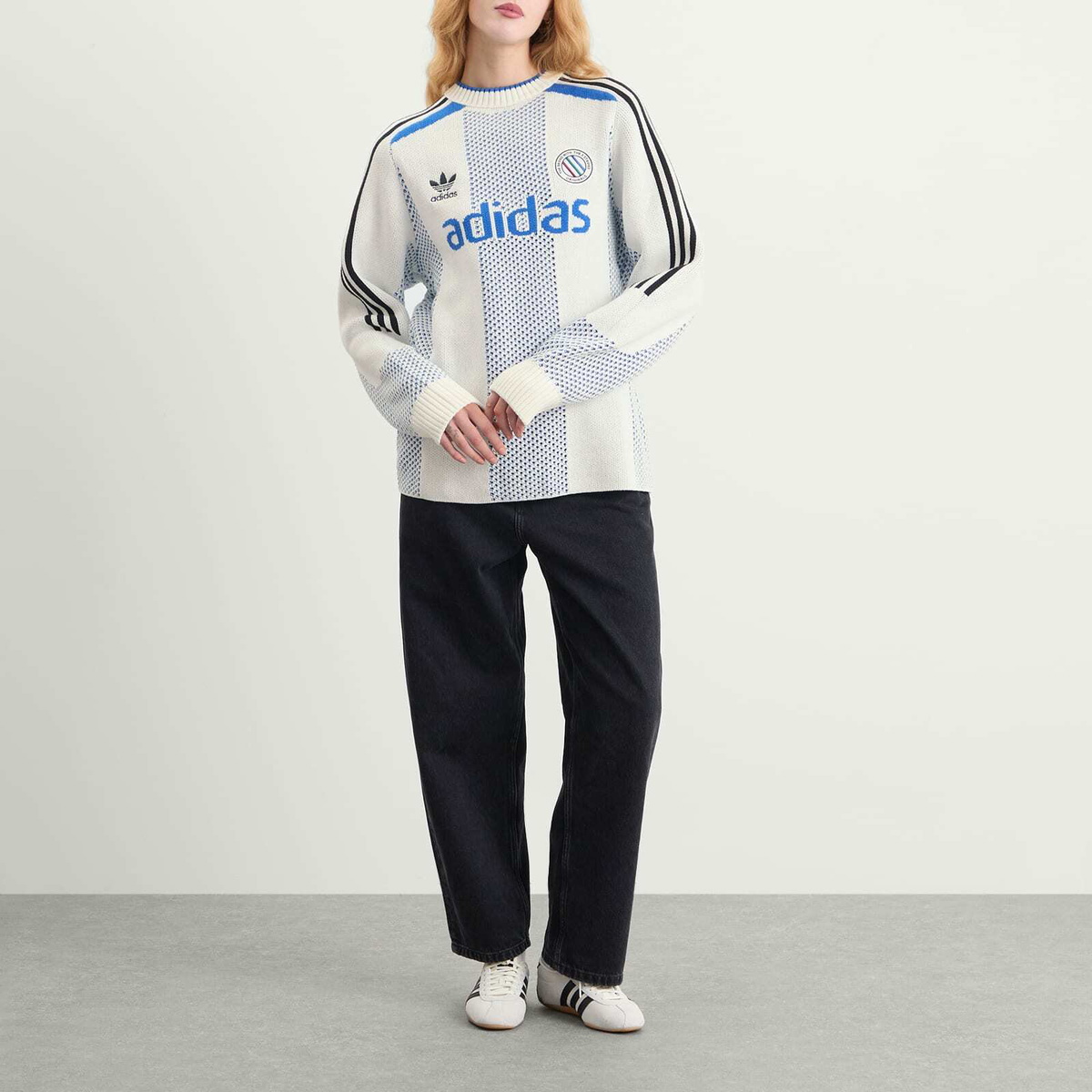 Adidas Adicolor Pullover Knit in White