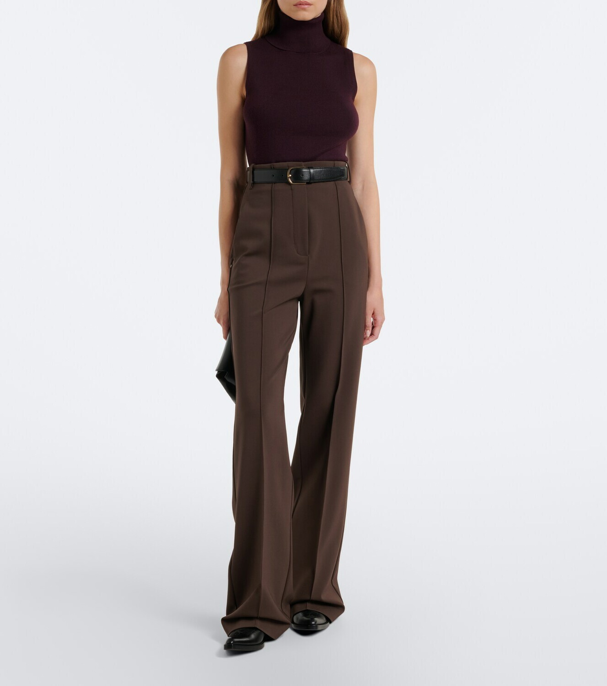 Jardin des Orangers Ribbed-knit virgin wool turtleneck top