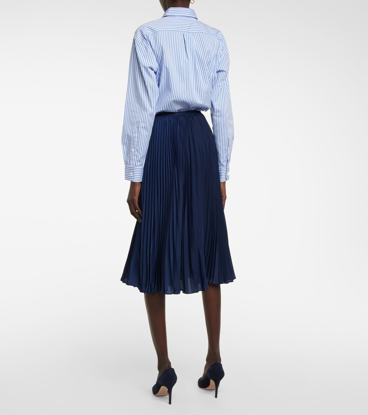 Polo Ralph Lauren Pleated Georgette Midi Skirt Polo Ralph Lauren