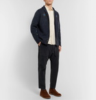 Massimo Alba - Slim-Fit Intarsia Cashmere, Mohair and Silk-Blend Cardigan - Blue