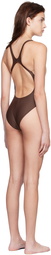 Stockholm (Surfboard) Club SSENSE Exclusive Brown Dani One-Piece Swimsuit