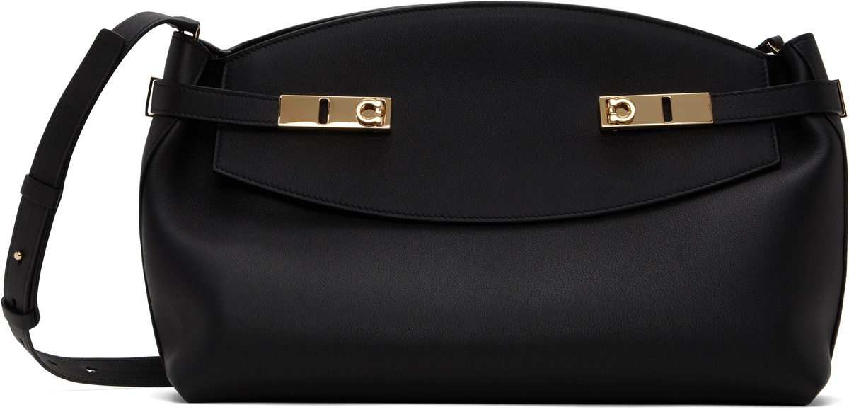 Ferragamo Black Hug Soft Crossbody L Bag
