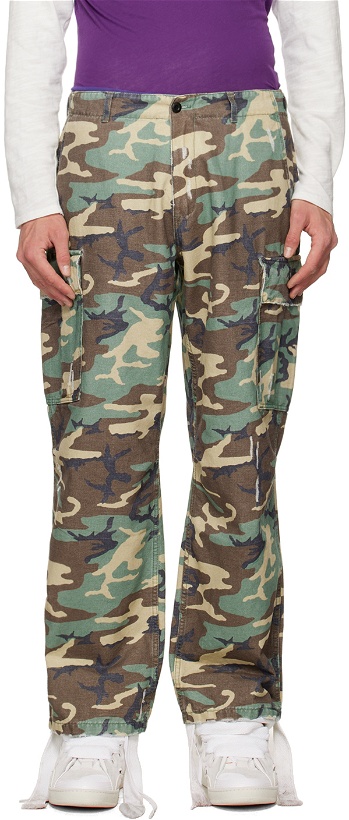 Photo: ERL Green Camouflage Cargo Pants