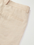 Brunello Cucinelli - Summer Twist Tapered Linen and Wool-Blend Trousers - Neutrals