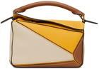 Loewe Yellow & Tan Mini Puzzle Bag