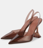 Amina Muaddi Holli 95 PVC slingback pumps