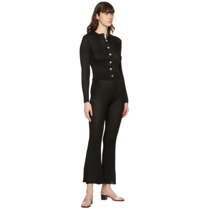 Calle Del Mar Black Ribbed Cardigan