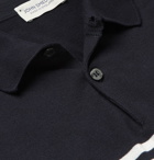 John Smedley - Striped Sea Island Cotton Polo Shirt - Blue
