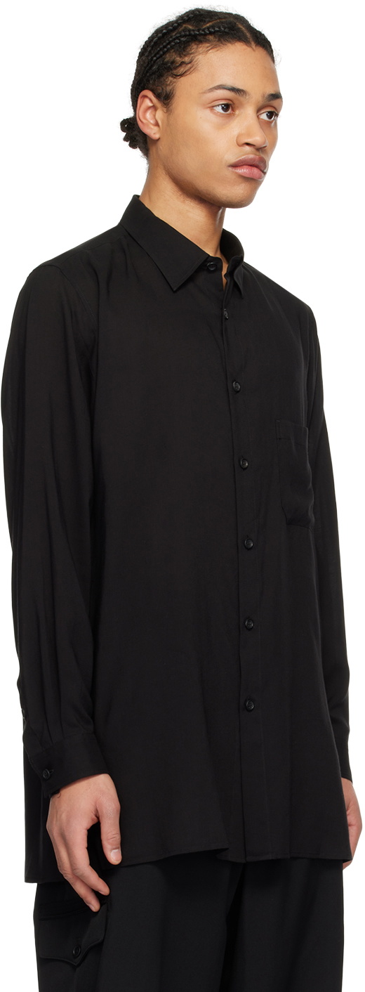 Y's For Men Black Button Shirt
