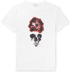 Alexander McQueen - Slim-Fit Printed Cotton-Jersey T-Shirt - White