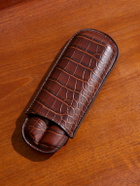 George Cleverley - Textured-Leather Cigar Holder - Brown