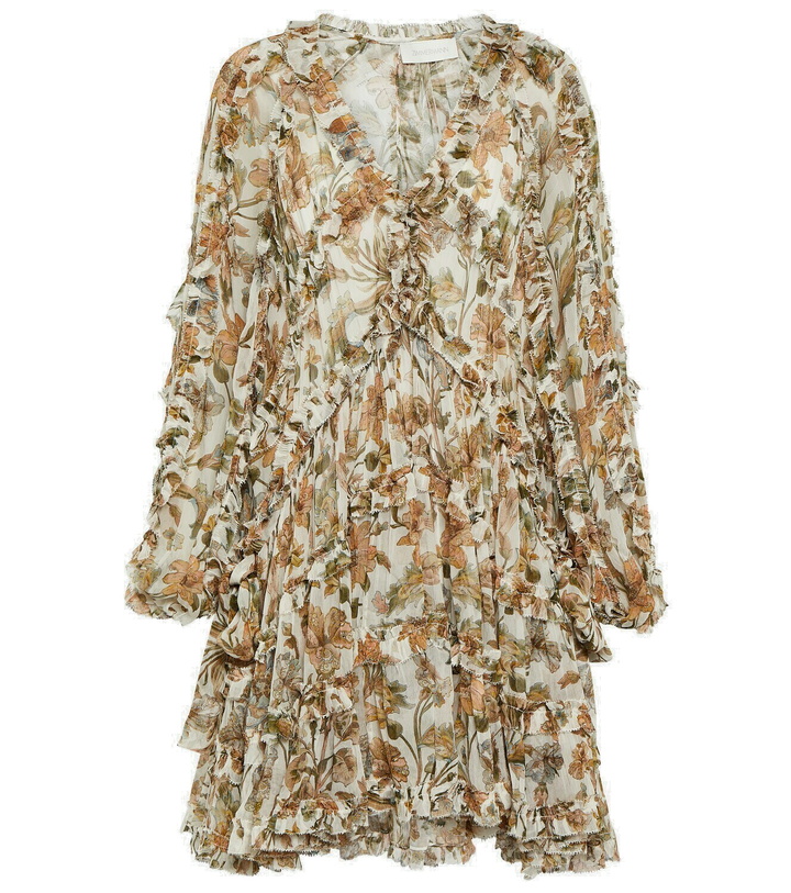 Photo: Zimmermann Floral crêpe georgette minidress