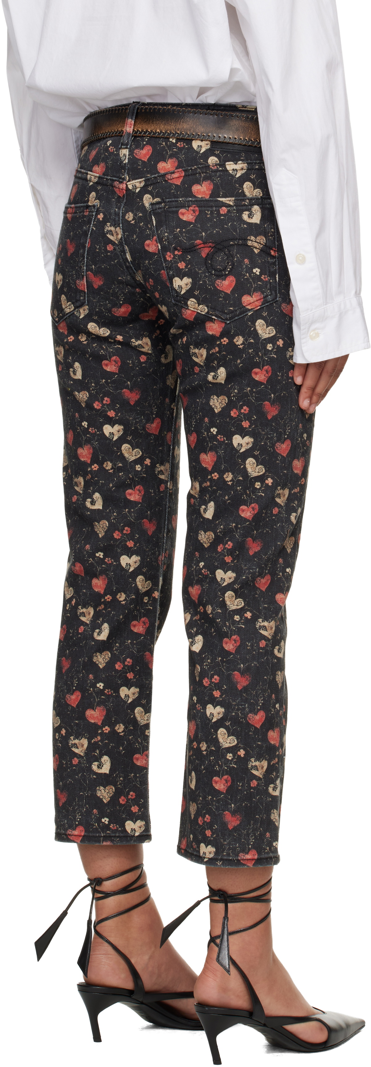 R13 Black Straight-Leg Boy Jeans