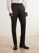 TOM FORD - O'Connor Straight-Leg Mohair and Wool-Blend Suit Trousers - Brown