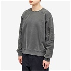 FrizmWORKS Men's Pigment Dyed MIL Sweatshirt in Charcoal