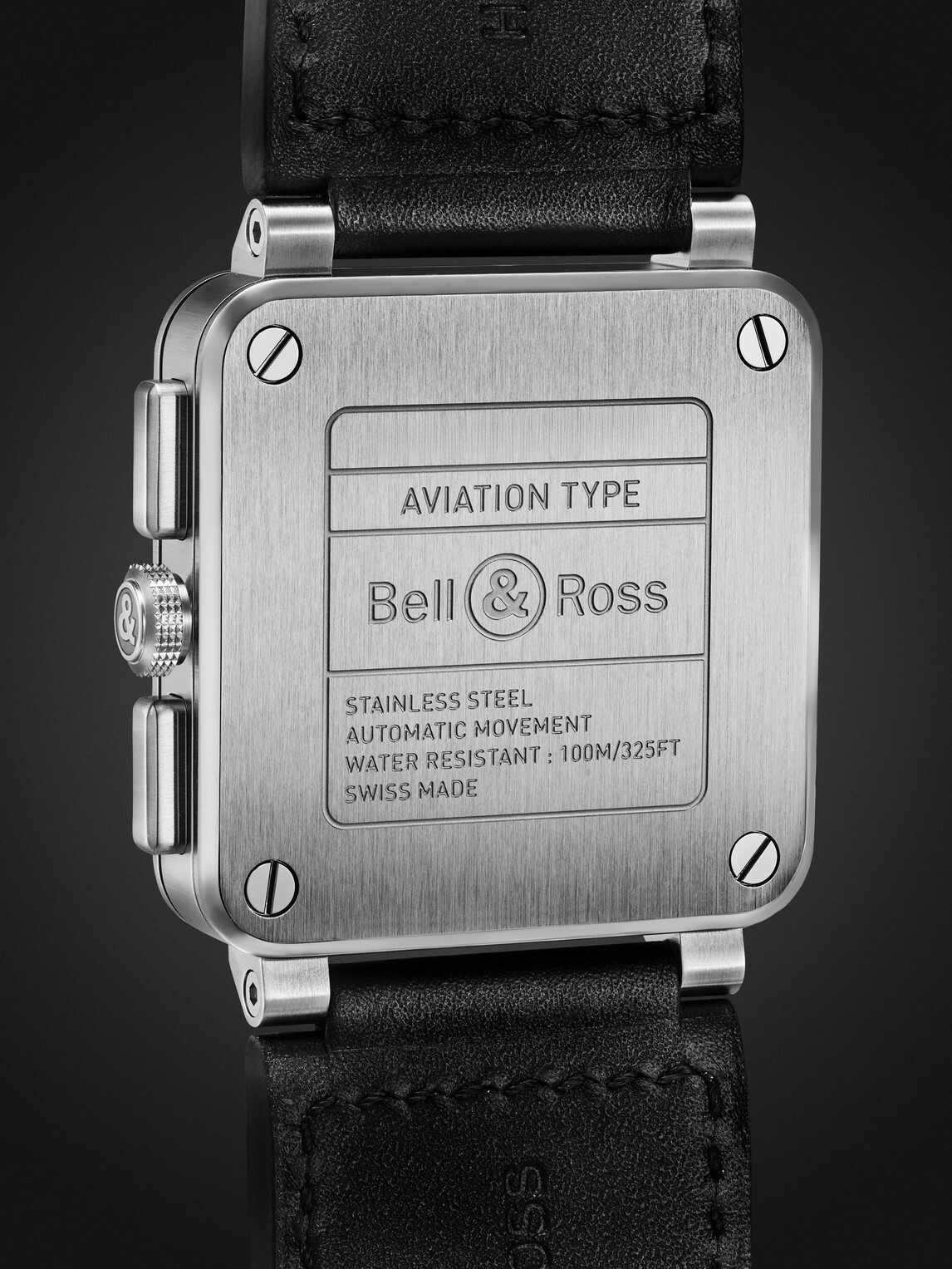 Bell & Ross - BR 03 Automatic Chronograph Stainless Steel Watch, Ref. BR0394-BLC-ST/SCA
