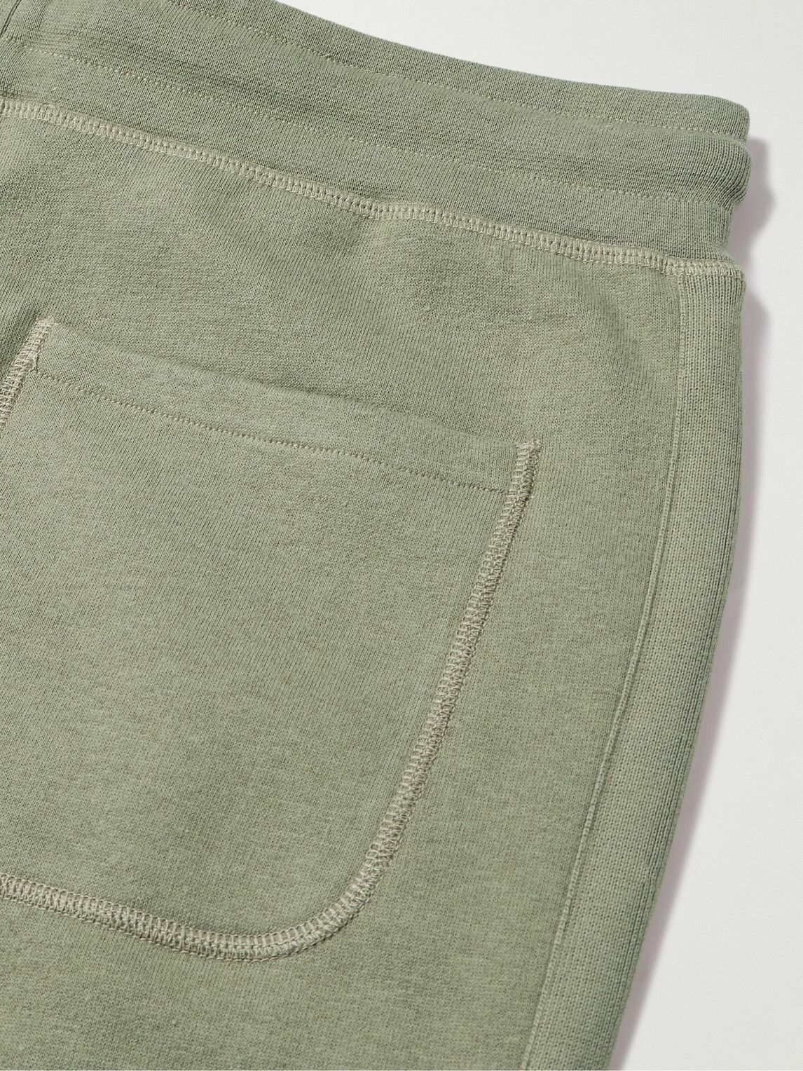 Kingsman - Tapered Logo-Embroidered Cotton and Cashmere-Blend Jersey Sweatpants - Green