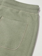 Kingsman - Tapered Logo-Embroidered Cotton and Cashmere-Blend Jersey Sweatpants - Green