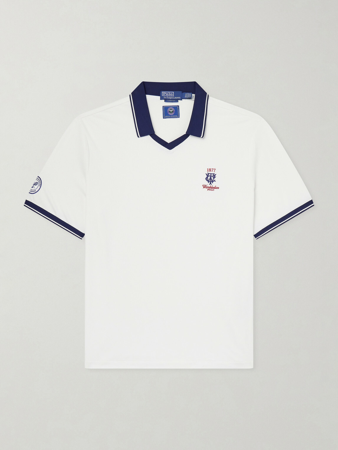 Polo Ralph Lauren - Wimbledon Logo-Embroidered Piqué Polo Shirt - White