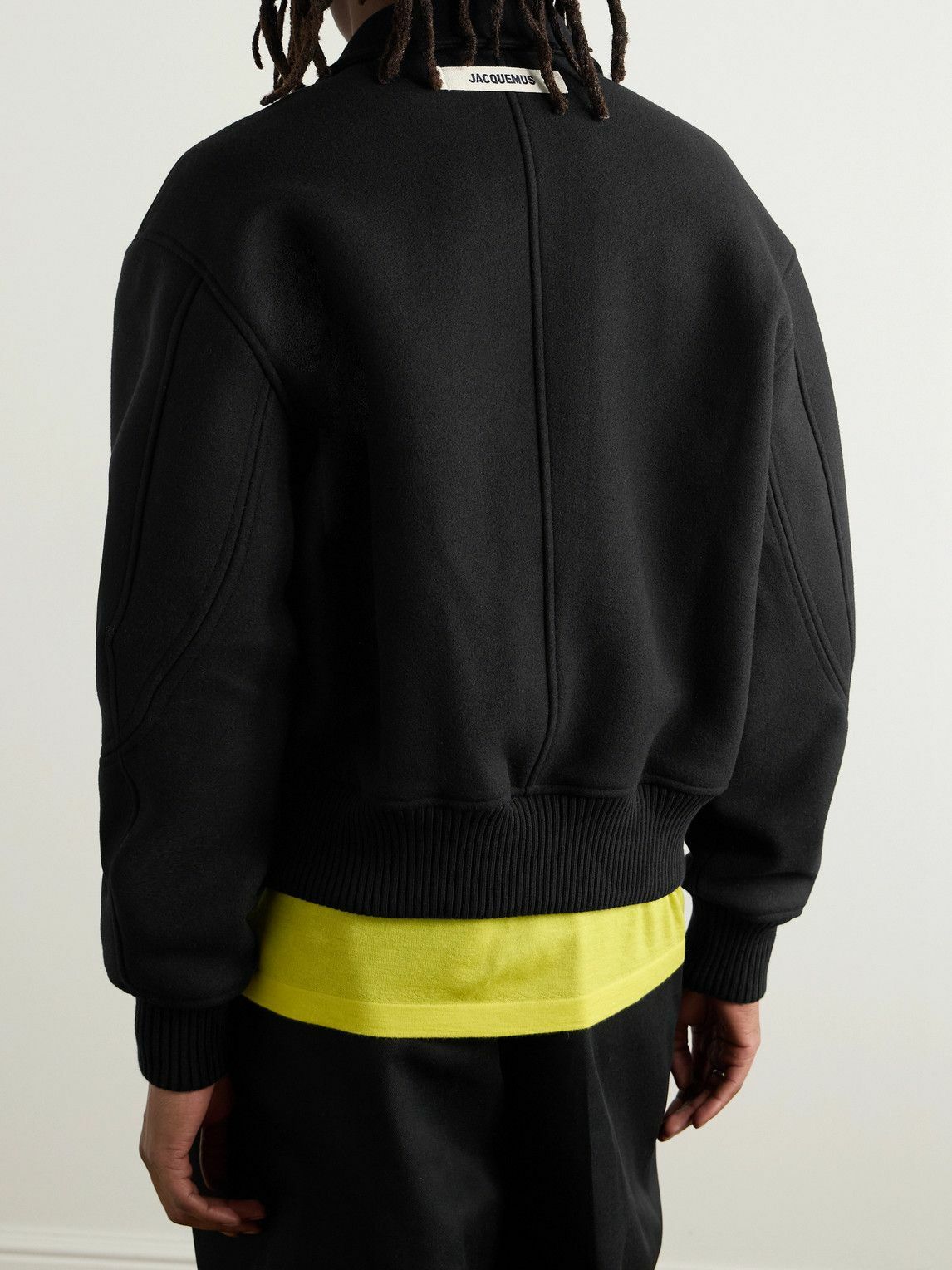 Jacquemus - Feltro Wool-Felt Bomber Jacket - Black