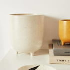 The Conran Shop Piede Footed Speckle Plant Pot in Natural