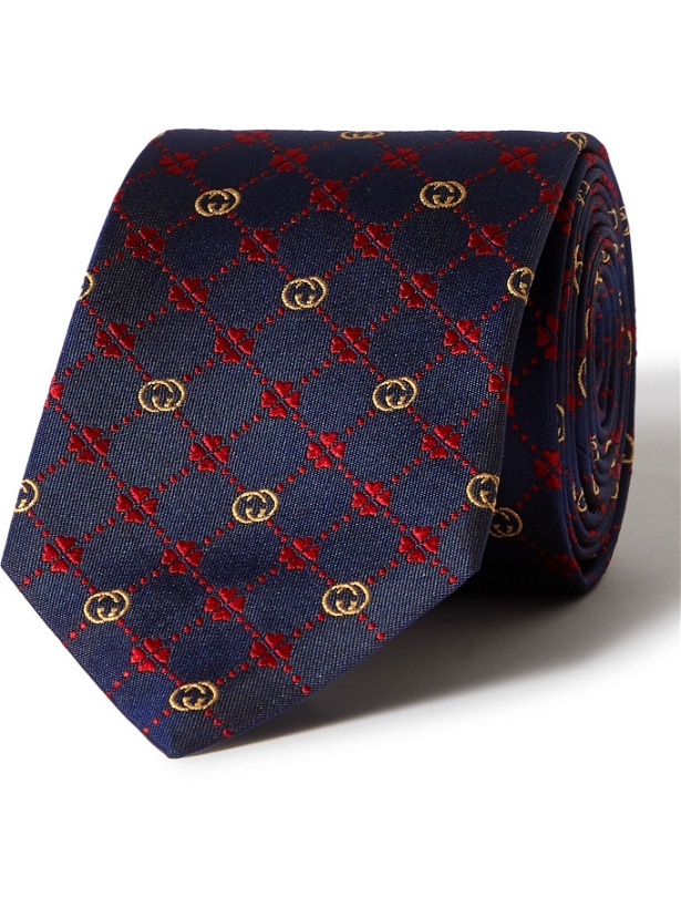 Photo: GUCCI - 7cm Logo-Jacquard Silk Tie