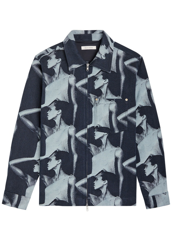 Photo: Wales Bonner Jet Jacquard Denim Jacket Indigo