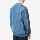 Needles Men's Velour Track Jacket in Blue Grey