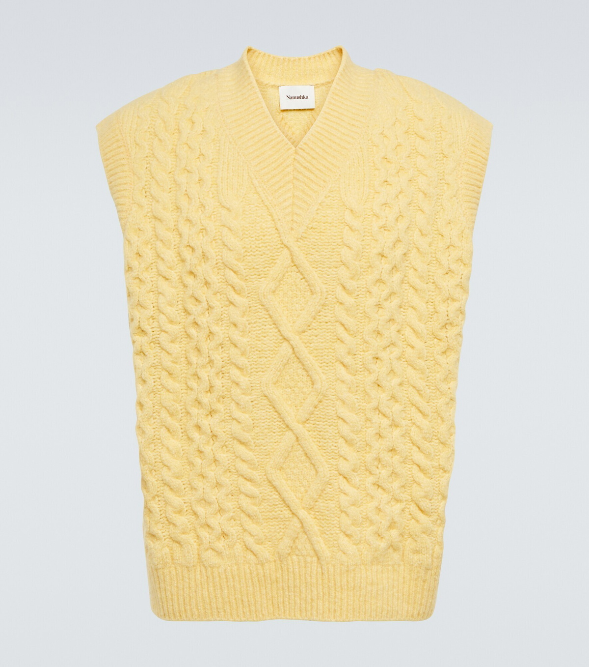 Nanushka - Cable-knit wool-blend sweater vest