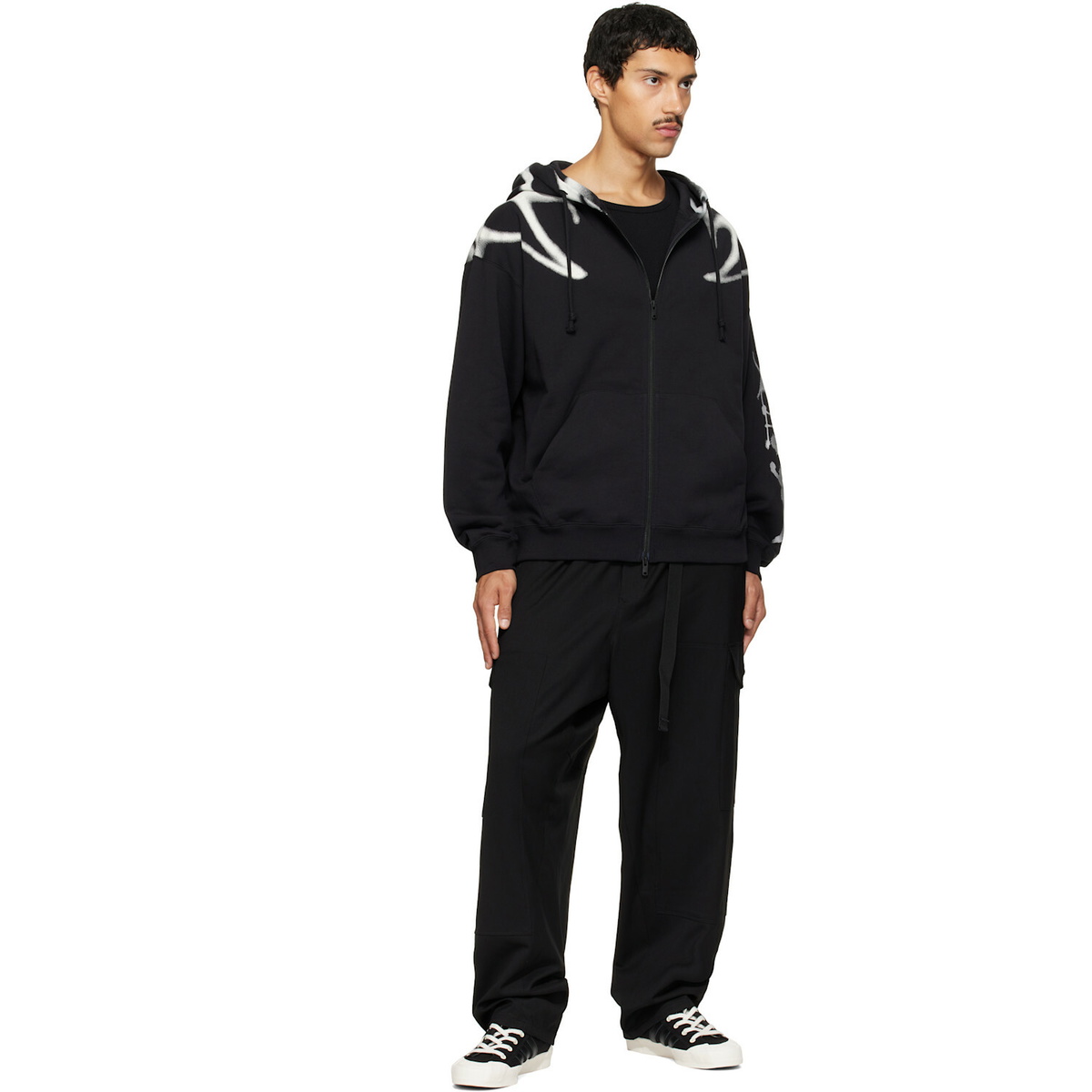Y-3 Black Chito Edition Graphic Zipper Hoodie