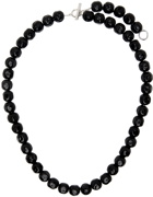 Jil Sander Black Beaded Necklace