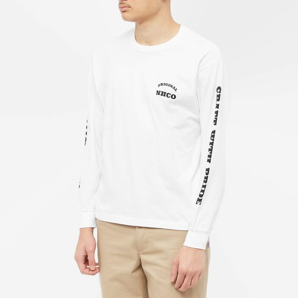 Neighborhood Men's Long Sleeve NH-7 T-Shirt in White Neighborhood