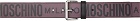 Moschino Purple 'Milano' Logo Belt