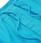 Vilebrequin - Baie Wide-Leg Linen Drawstring Shorts - Turquoise