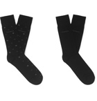 Hugo Boss - Two-Pack Polka-Dot Cotton-Blend Socks - Black