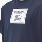 Burberry Men's Roundwood Label T-Shirt in Smoked Navy