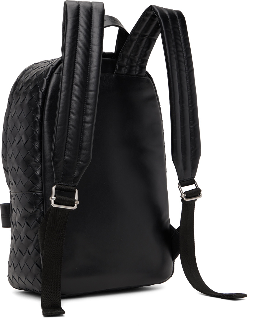Bottega Veneta Black Intrecciato Leather Backpack Bottega Veneta display picture 2