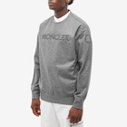 Moncler Men's Embroidered Logo Sweater in Grey