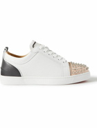 Christian Louboutin - Louis Junior Spikes Cap-Toe Leather Sneakers - White
